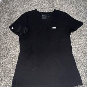 Figs Slim Black Catarina Scrub Top